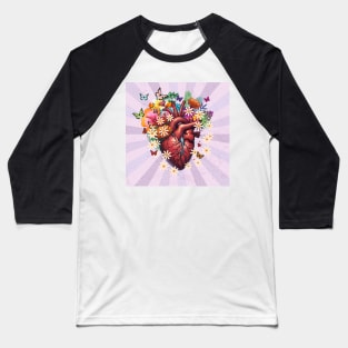 Love flowers heart Baseball T-Shirt